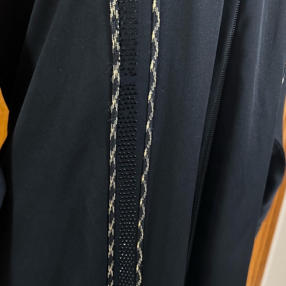 Abaya Black Gold Size 56 (2X-3X) Long Sleeve Maxi Lightweight Islamic Dress NEW - Picture 5 of 10